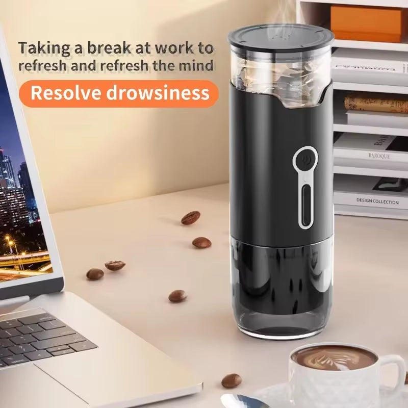 New Small Portable Coffee Maker Electric Capsule Coffee Brewer Portable Coffee Machine Fit Coffee Powder and Coffee Capsule