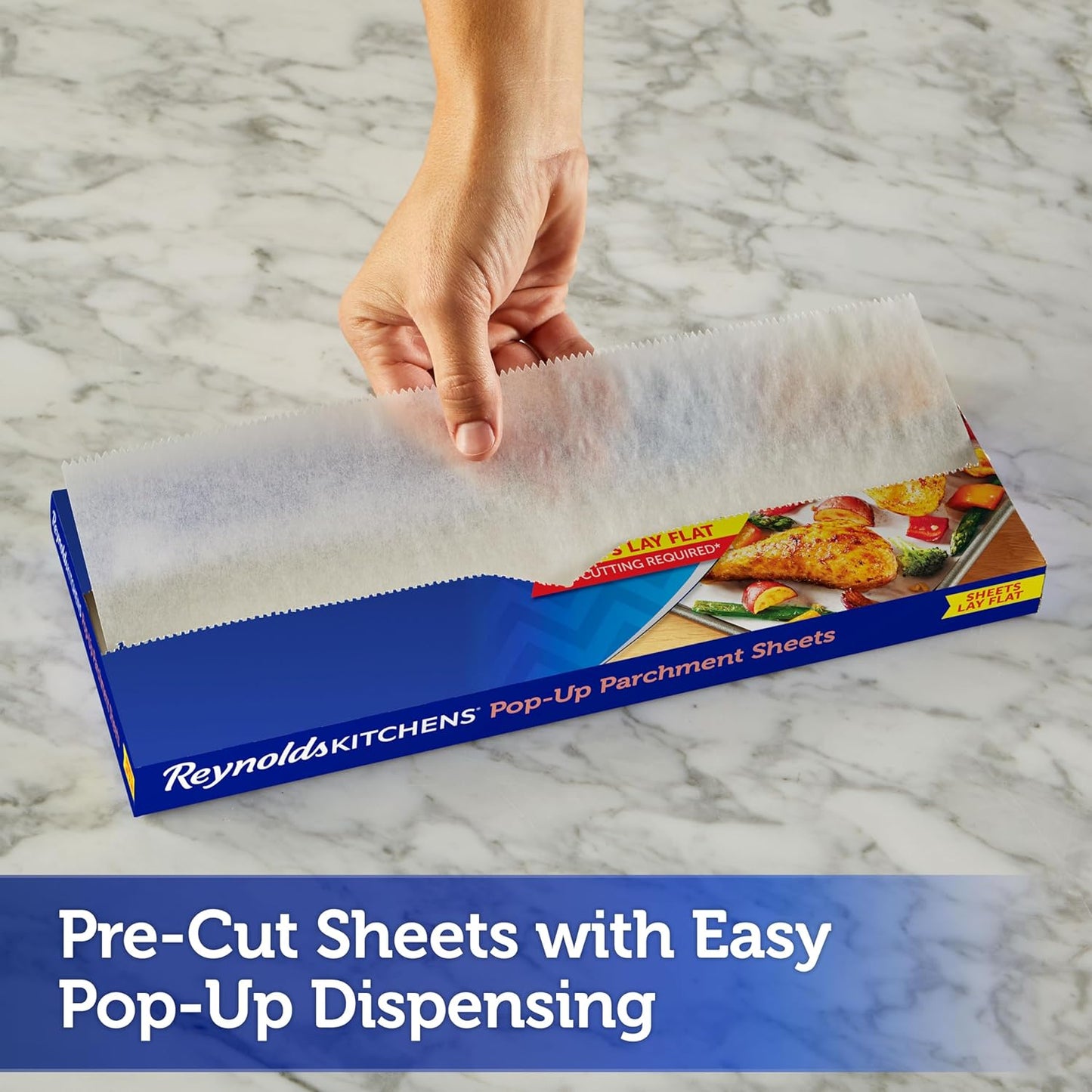 Kitchens Pop-Up Parchment Paper Sheets, 10.7X13.6 Inch, 30 Sheets