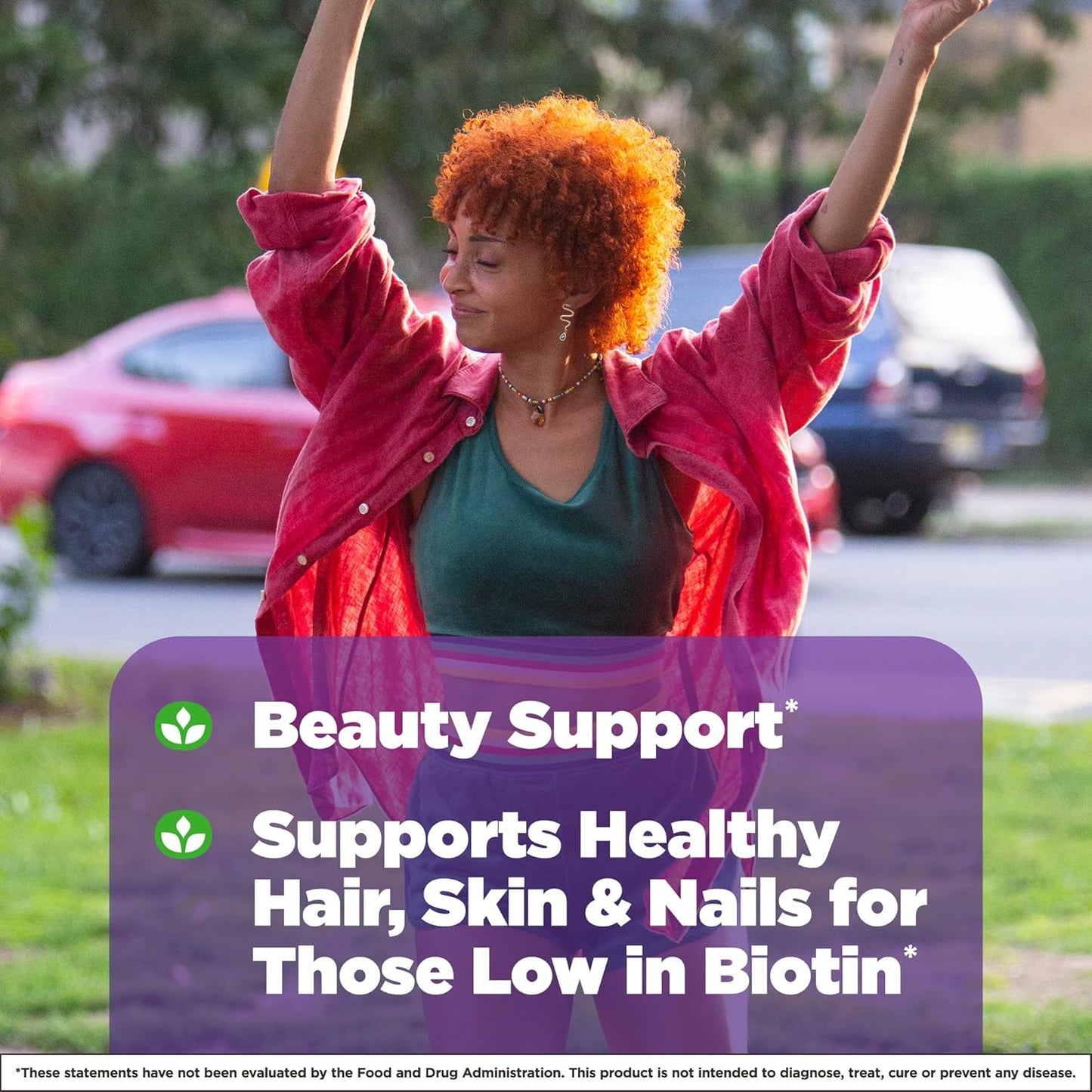 Biotin Beauty Tablets, Promotes Healthy Hair, Skin and Nails, Helps Support Energy Metabolism, Helps Convert Food into Energy, 10,000Mcg, 60Count, Strawberry