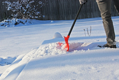 Bigfoot 21" Roller Snow Shovel - Metal Handle - Large D-Grip