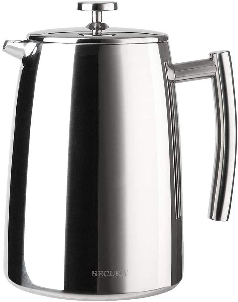 French Press Coffee Maker, 50-Ounce, 18/10 Stainless Steel Insulated Coffee Press with Extra Screen