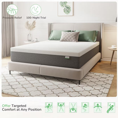 12-In Twin Extra Long Memory Foam Mattress in a Box