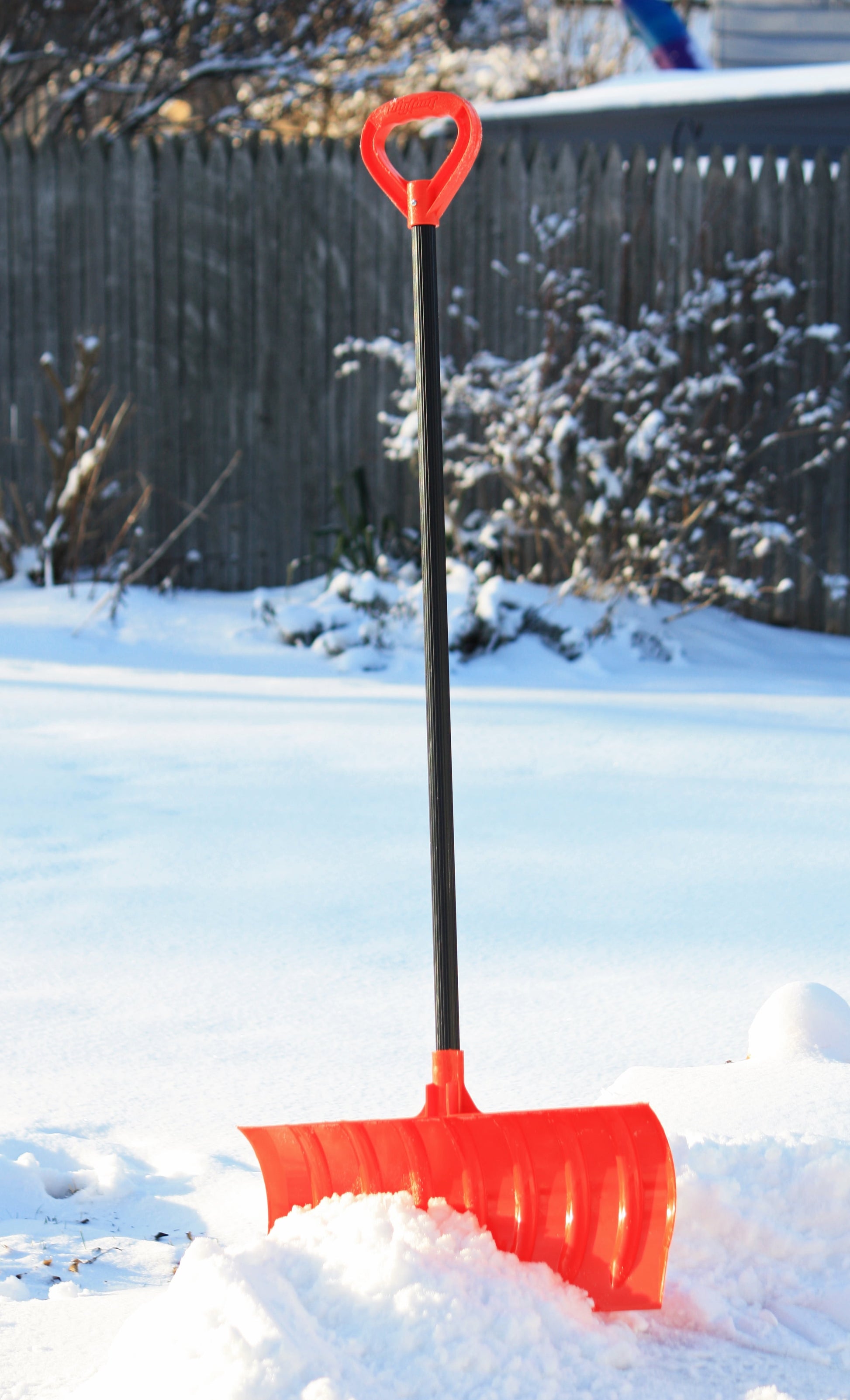 Bigfoot 21" Roller Snow Shovel - Metal Handle - Large D-Grip