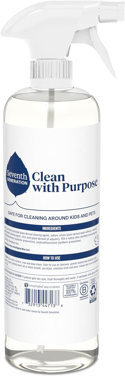 All Purpose Cleaner, Biodegradable Formula, Free & Clear, 23 Oz (Pack of 4)